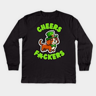 Cheers Fckers Kids Long Sleeve T-Shirt